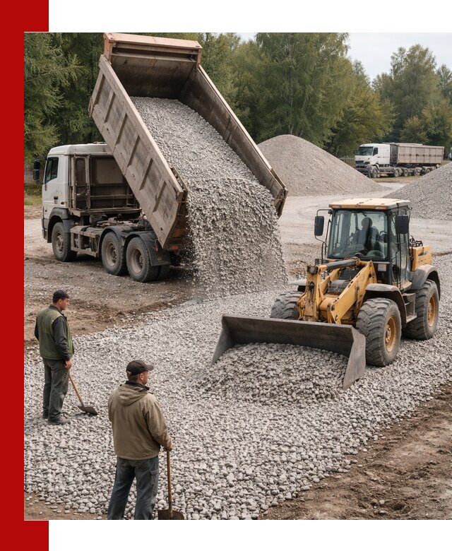 Купить гравийный щебень фракция 20-40 в Бийске с доставкой
