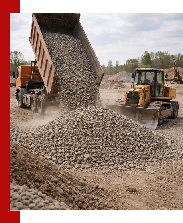 Доставка гравийного щебня фракции 40-70 в Бийске