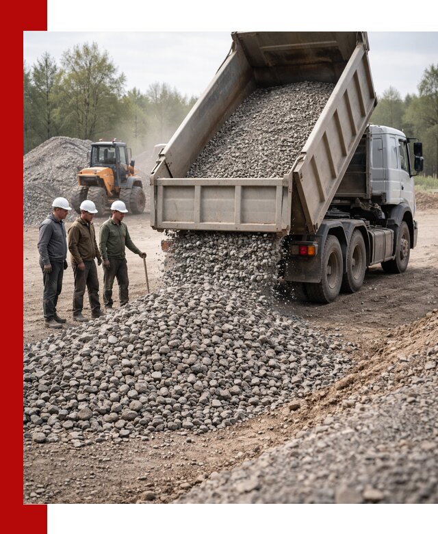 Доставка гравийного щебня фракции 70-120 в Бийске