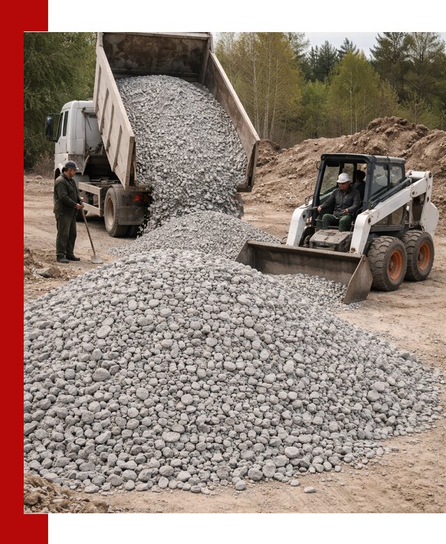 Доставка доломитового щебня в Бийске напрямую от карьера