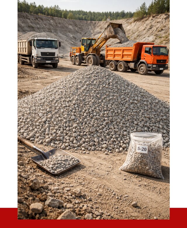 Доломитовый щебень фр. 5-20 в Бийске от 4363 р. | ПРОНЕРУДБск