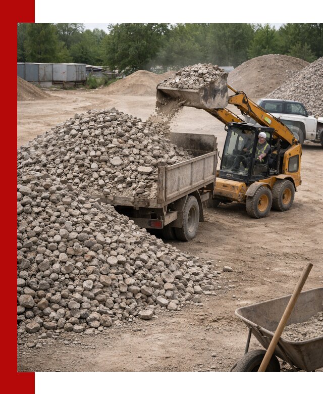 Доставка вторичного щебня в Бийске для строительных работ
