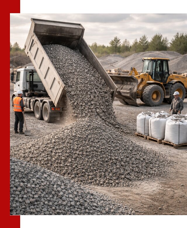 Бетонный щебень фракция 5–20 с доставкой в Бийске
