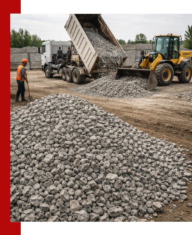 Доставка бетонного щебня фракции 40-70 в Бийске