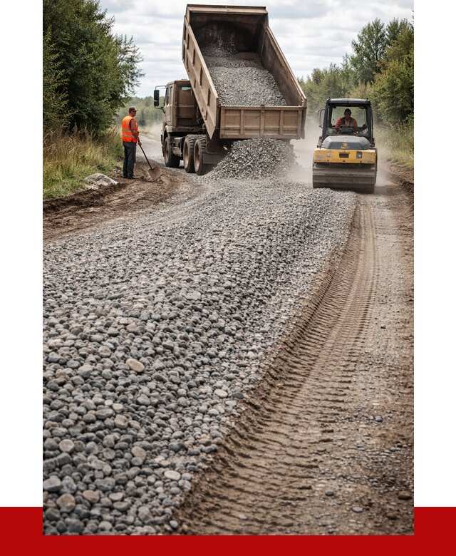 Щебень для отсыпки дороги в Бийске от 2804 р. ПРОНЕРУДБск