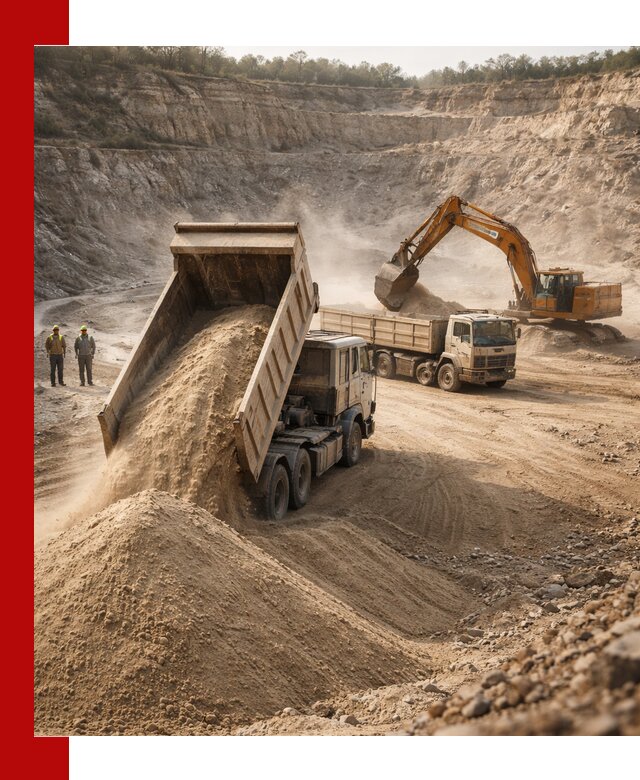 Карьерный песок навалом с доставкой в Бийске