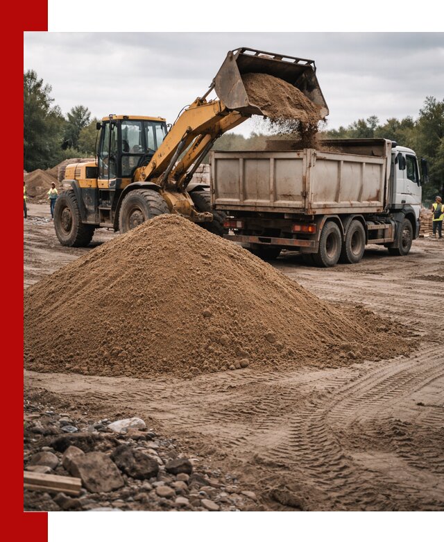 Доставка речного песка навалом в Бийске быстро и выгодно
