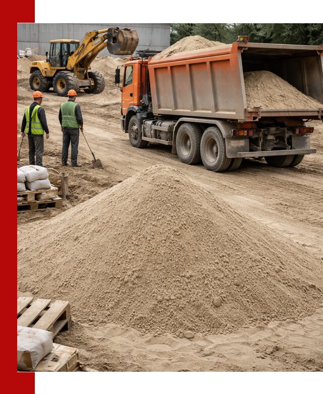 Доставка и продажа мытого речного песка в Бийске