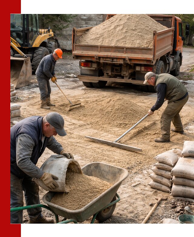 Поставка песка для стяжки в Бийске с быстрой доставкой