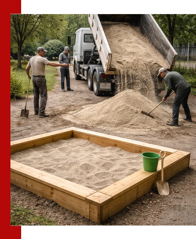 Песок для песочницы с доставкой в Бийске недорого и чистый