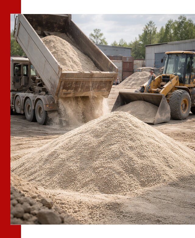 Кварцевый песок с доставкой в Бийске для строительных работ