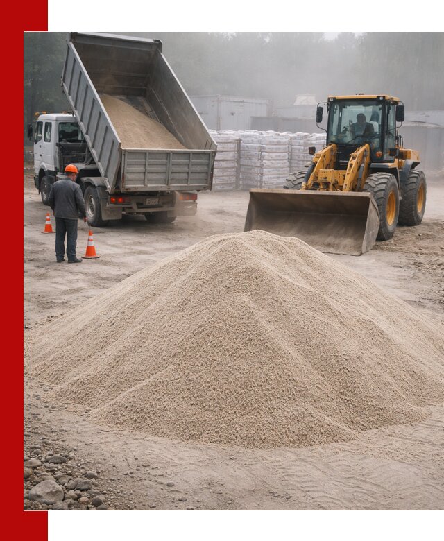 Кварцевый песок фракция 0–8 для стройработ в Бийске