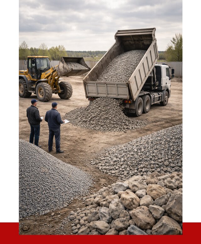 Гравий и камень с доставкой в Бийске от 4363 р. - ПРОНЕРУДБск