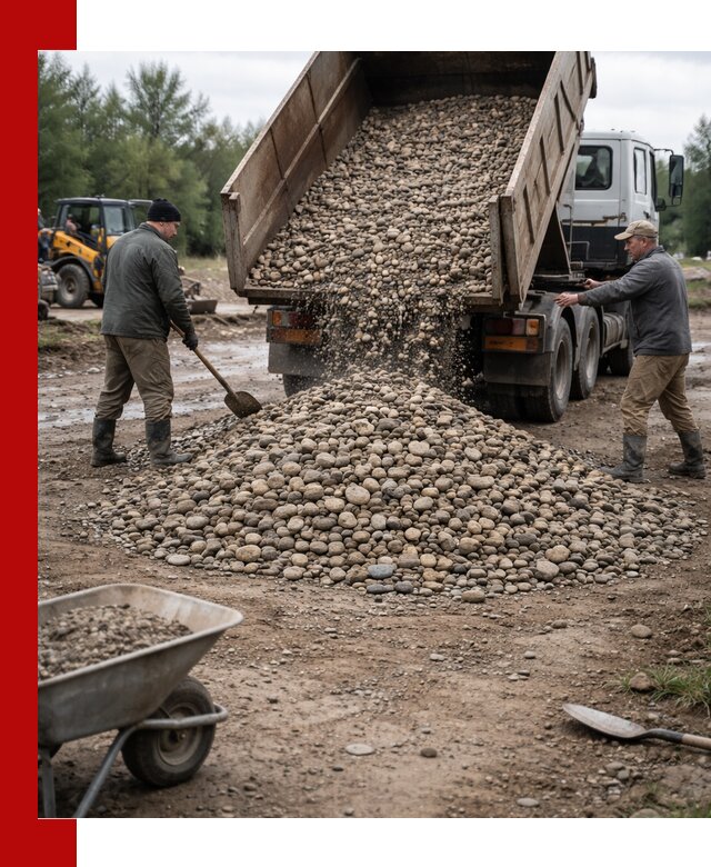 Доставка гальки речной оптом и в розницу в Бийске