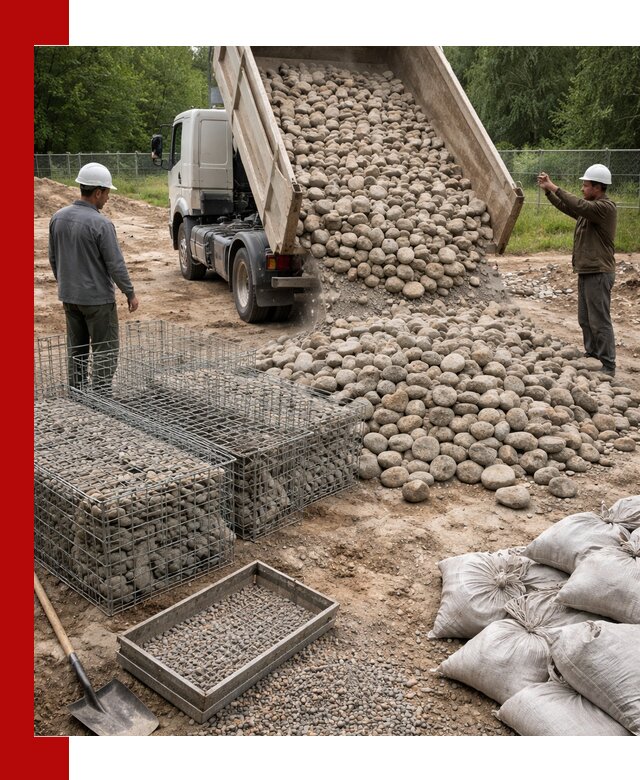 Камень для габионов фракция 70–151 в Бийске