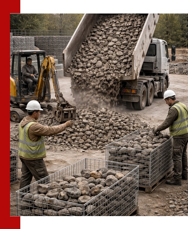 Камень для габионов фракция 100–201 в Бийске