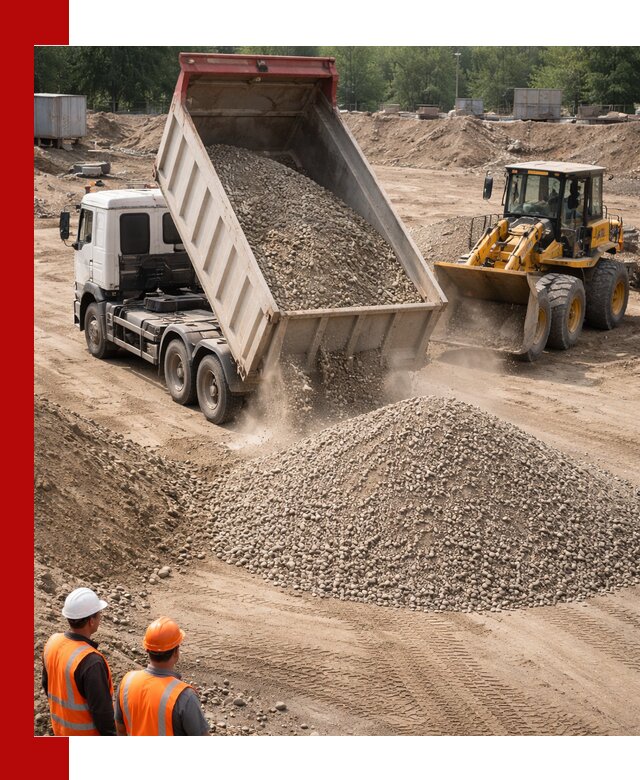 Щебень с песком (ЩГПС С2) с доставкой в Бийске