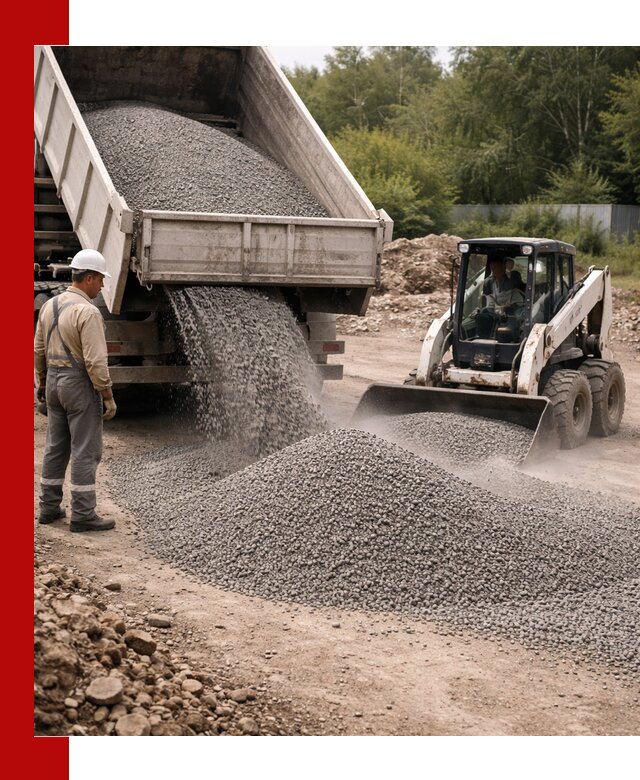 Доставка гравийного отсева 0-5 в Бийске оптом и в розницу