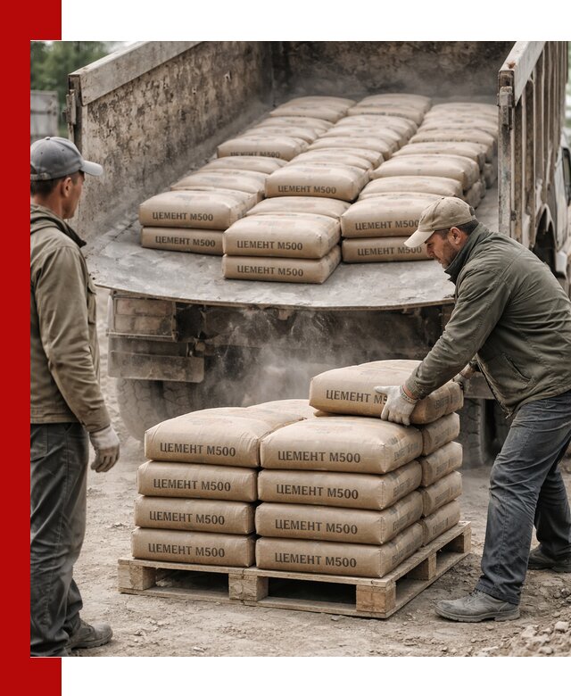Цемент М500 с доставкой самосвалом в Бийске