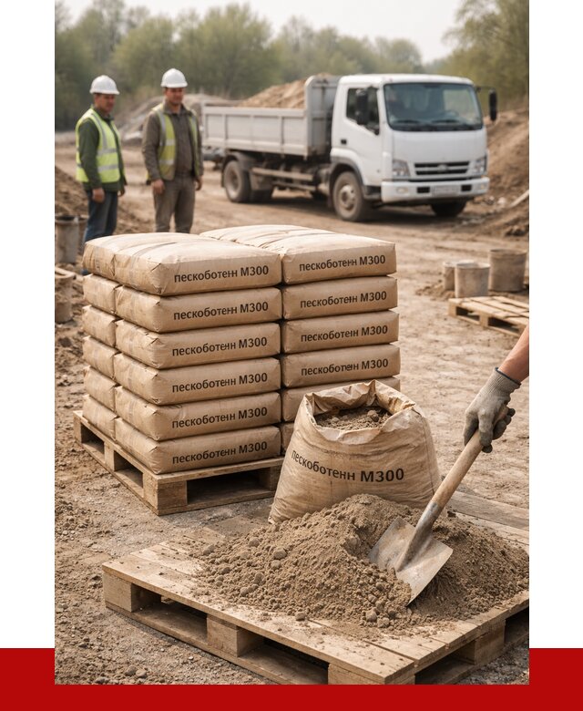 Пескобетон М300 в Бийске с доставкой от 4830 р. за куб | ПРОНЕРУДБск