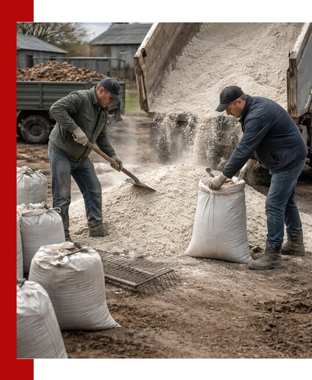 Доставка извести пушонки в Бийске оптом и мелким оптом