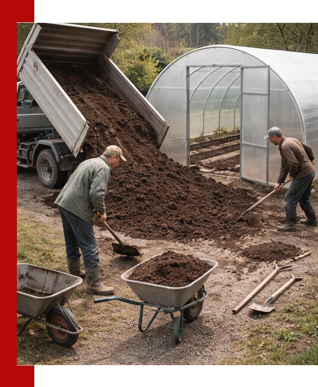 Грунт для теплицы с доставкой в Бийске — плодородный субстрат под растения
