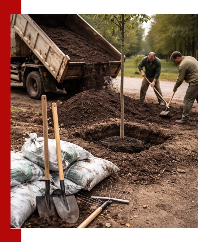 Грунт для посадки деревьев в Бийске — доставка и подготовка почвы