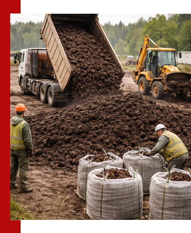 Доставка нейтрального торфа в Бийске оптом и в розницу
