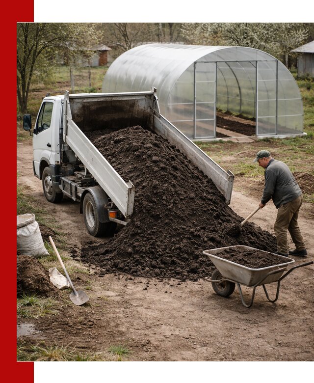 Чернозем для теплицы с доставкой в Бийске