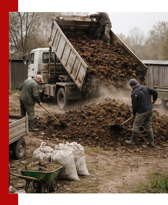 Доставка коровьего навоза самосвалом в Бийске