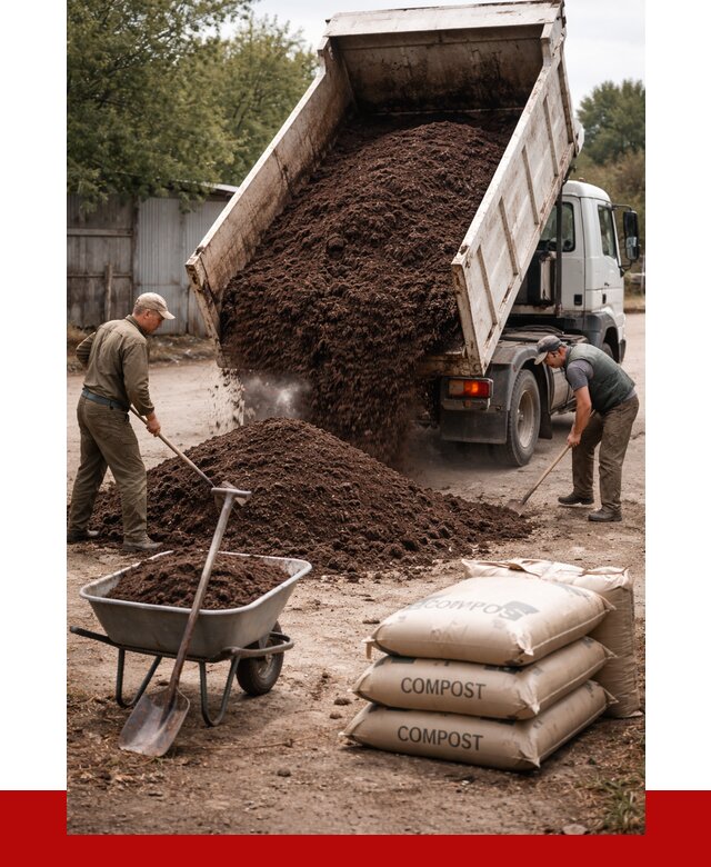 Купить компост в Бийске от 4363 р. за куб с доставкой | ПРОНЕРУДБск