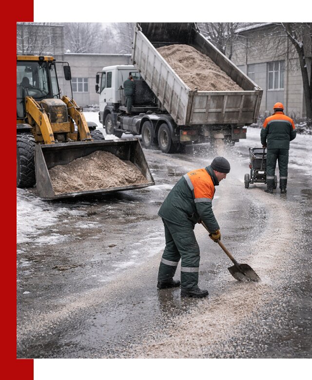 Реагент против гололеда с доставкой и нанесением в Бийске