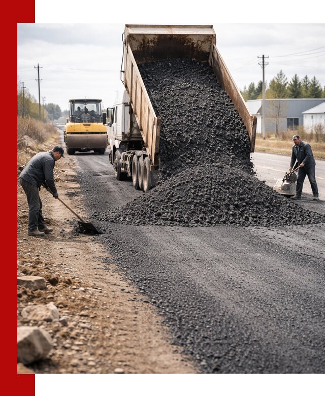 Асфальтовая крошка для дорог в Бийске — поставка и доставка