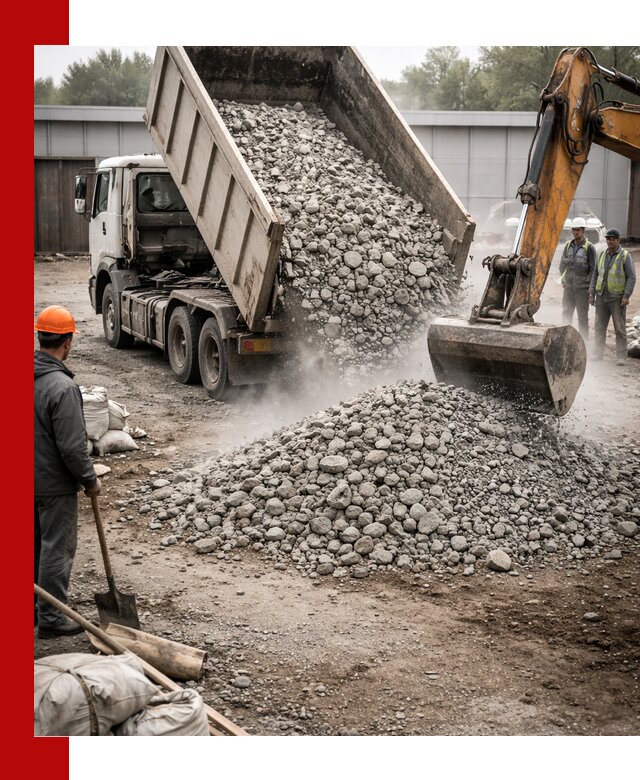 Доставка дробленого бетона в Бийске оптом и в розницу