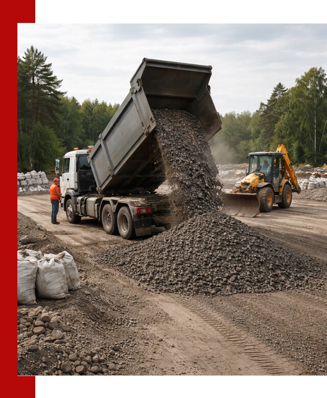 Доставка дробленого асфальта в Бийске для дорожных работ