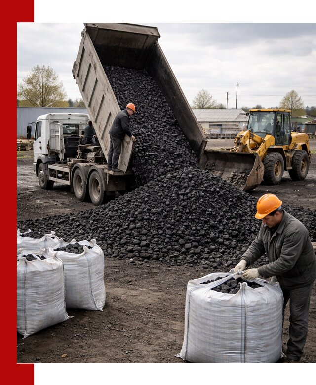 Доставка каменного угля в Бийске оптом и в розницу