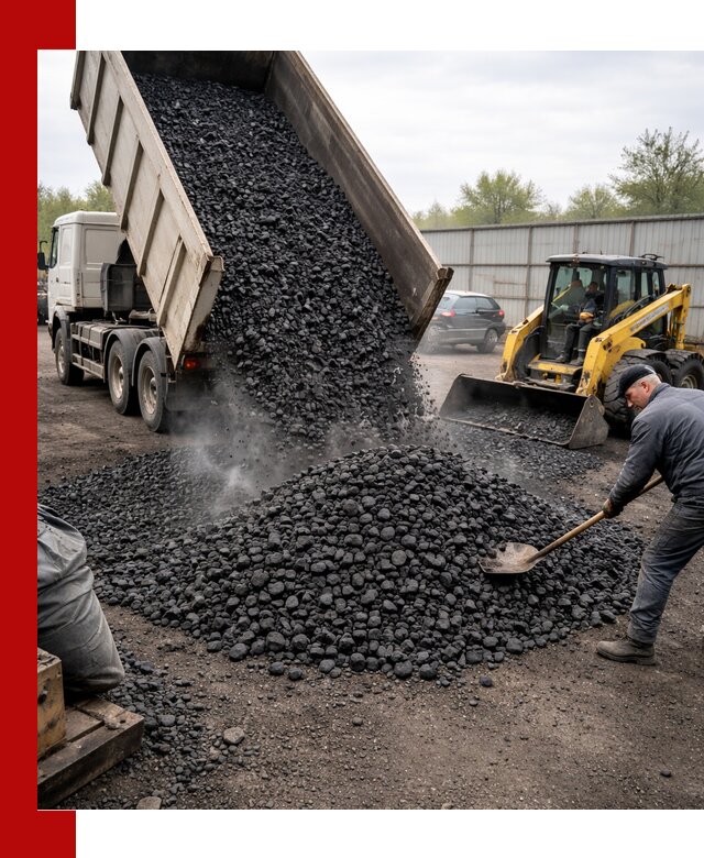 Доставка угля орех в Бийске оптом и в розницу