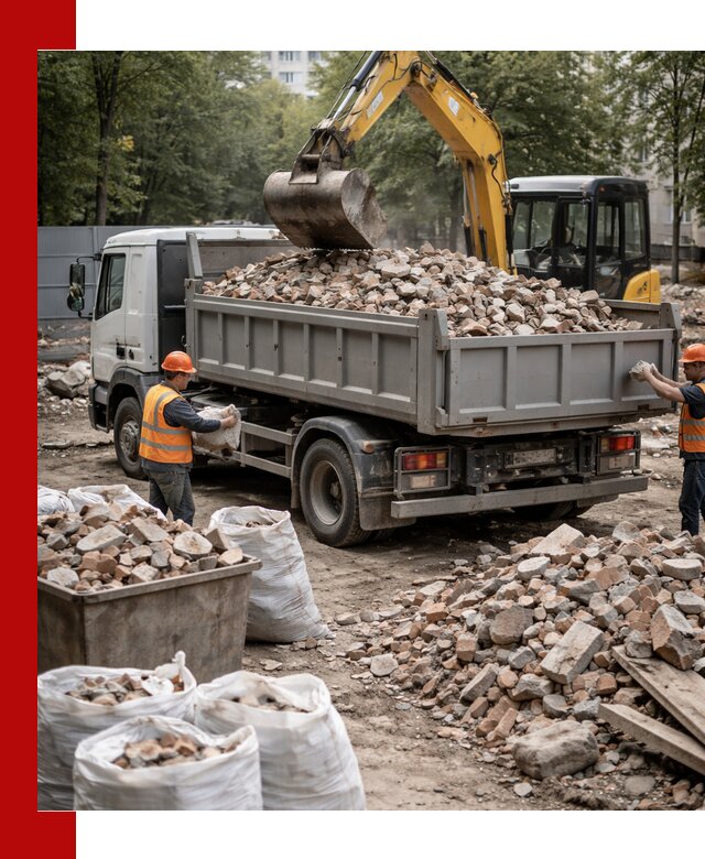 Вывоз строительного мусора в Бийске с самосвалами и контейнерами