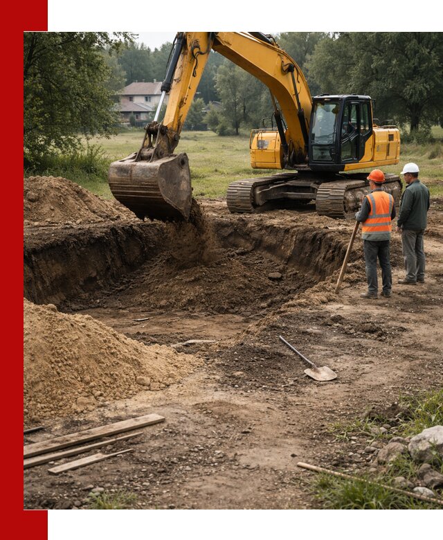 Рытье котлована под фундамент в Бийске (быстро и недорого)
