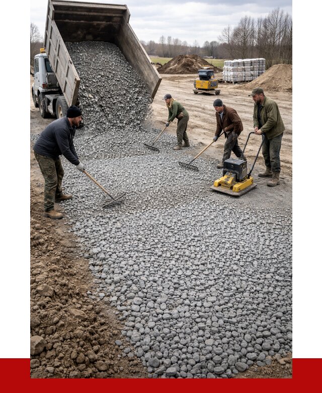 Устройство щебеночной подушки в Бийске от 4674 р. ПРОНЕРУДБск